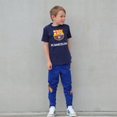 FC Barcelona T-shirt logo KIDS marineblauw